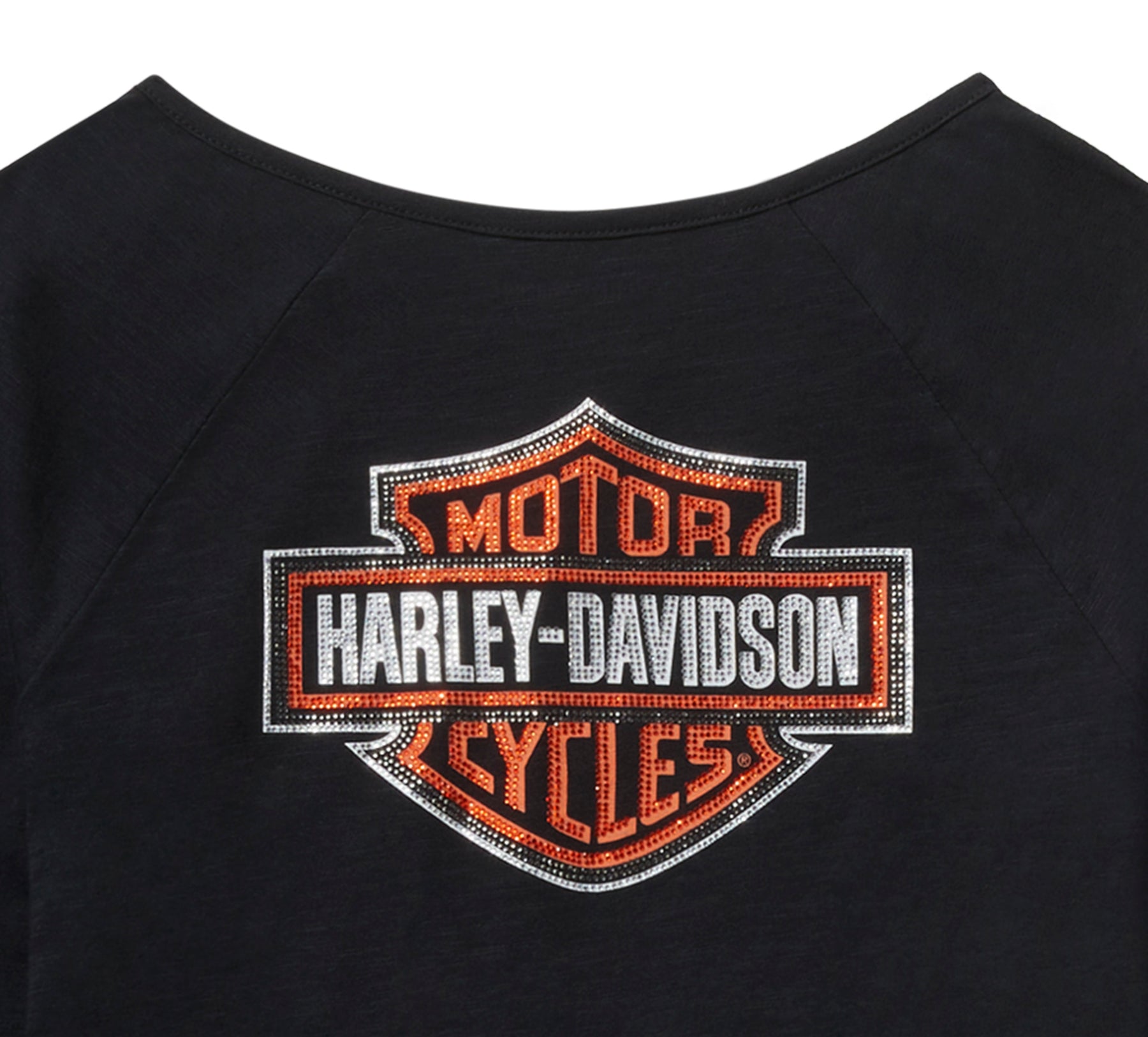 Harley-Davidson Women's Essential Bling Keyhole Henley - Harley Black