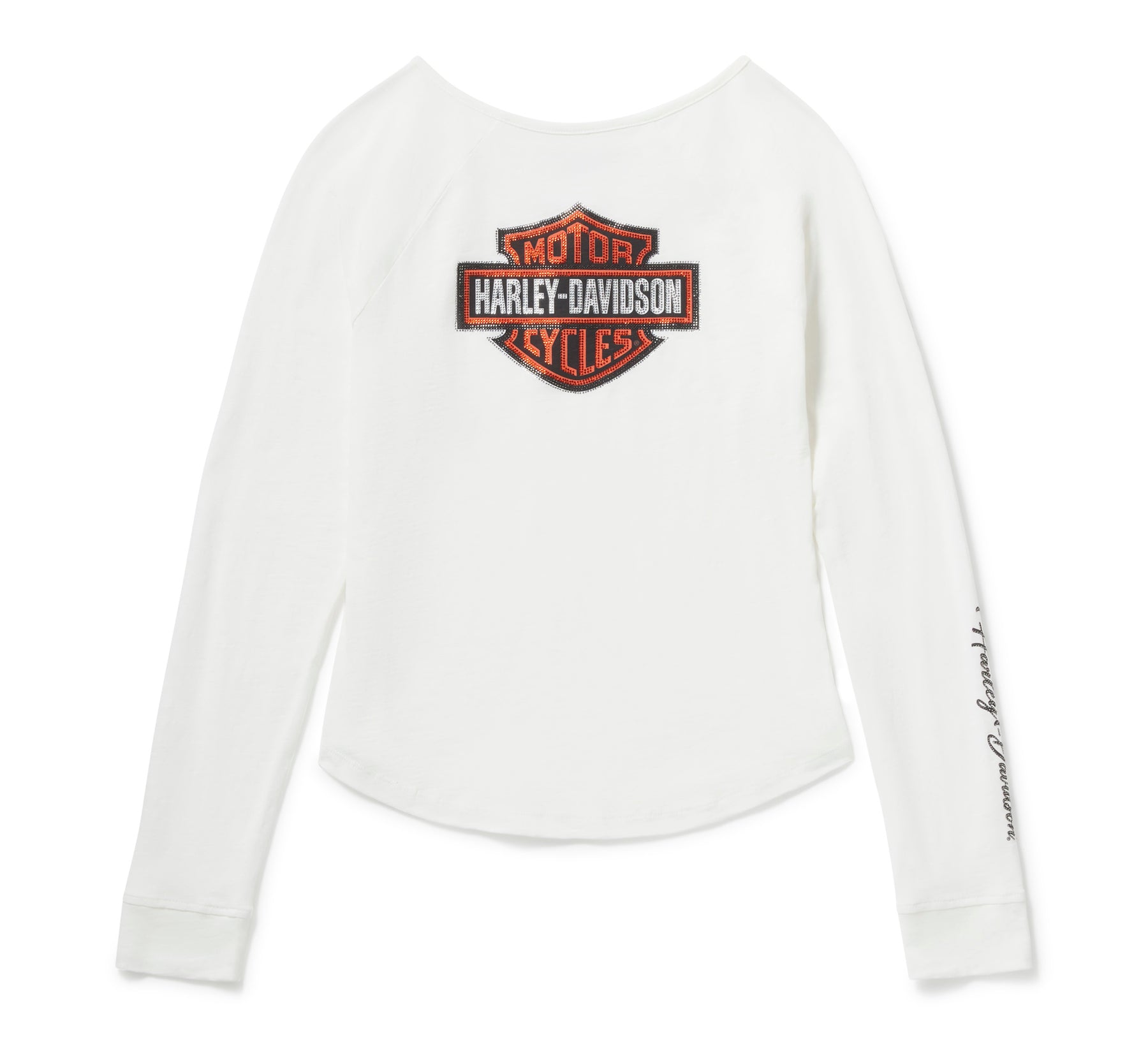 Harley-Davidson Women's Essential Bling Keyhole Henley - Cloud Dancer