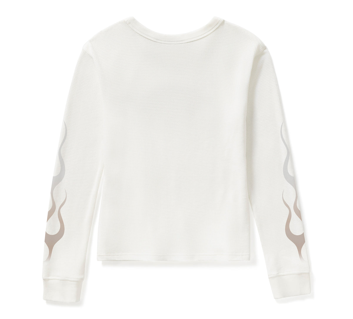 Harley-Davidson Women's Vintage Flames Knit Top - Cloud Dancer