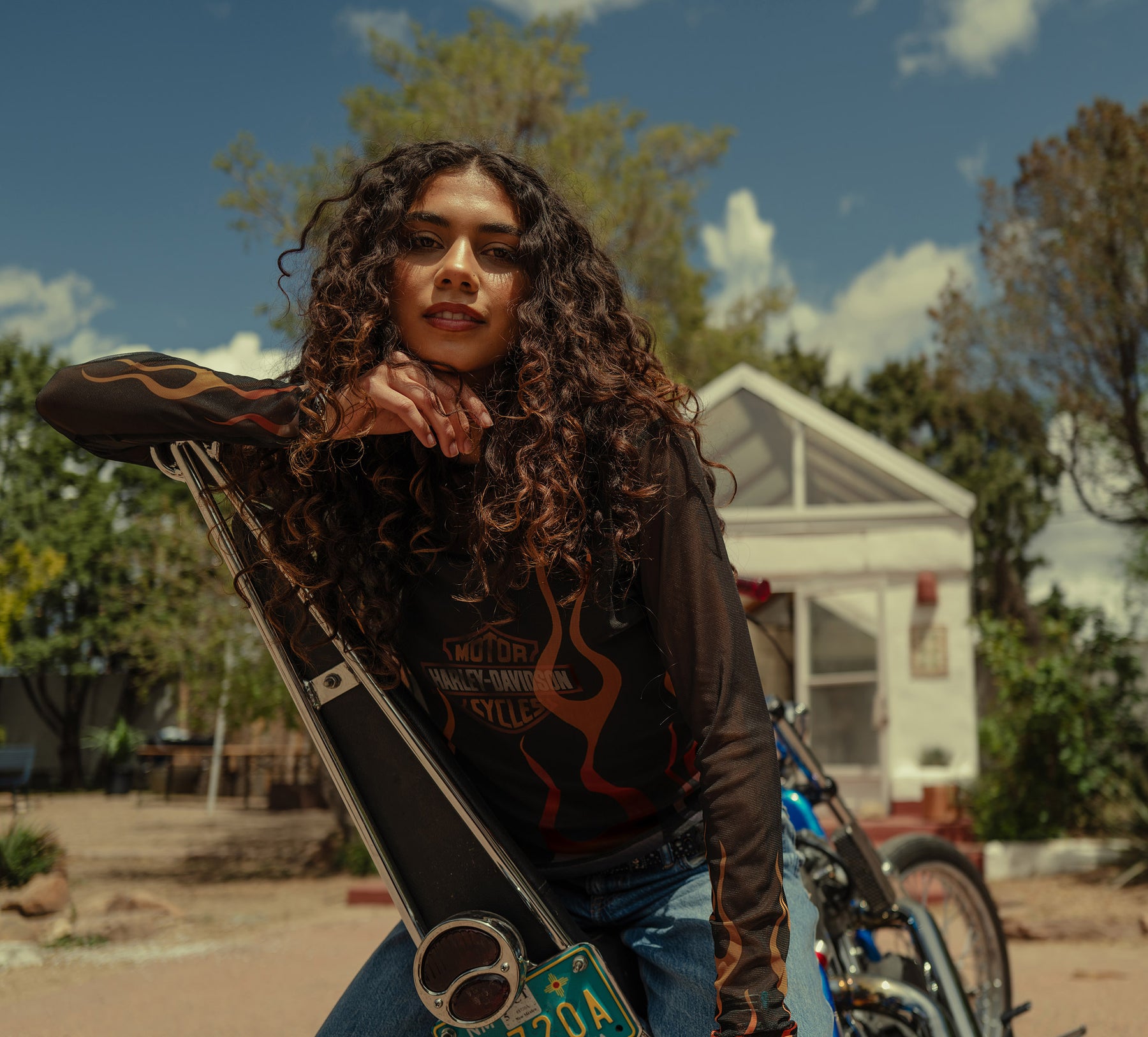 Harley-Davidson Women's Flames For Days Mesh Top - Harley Black