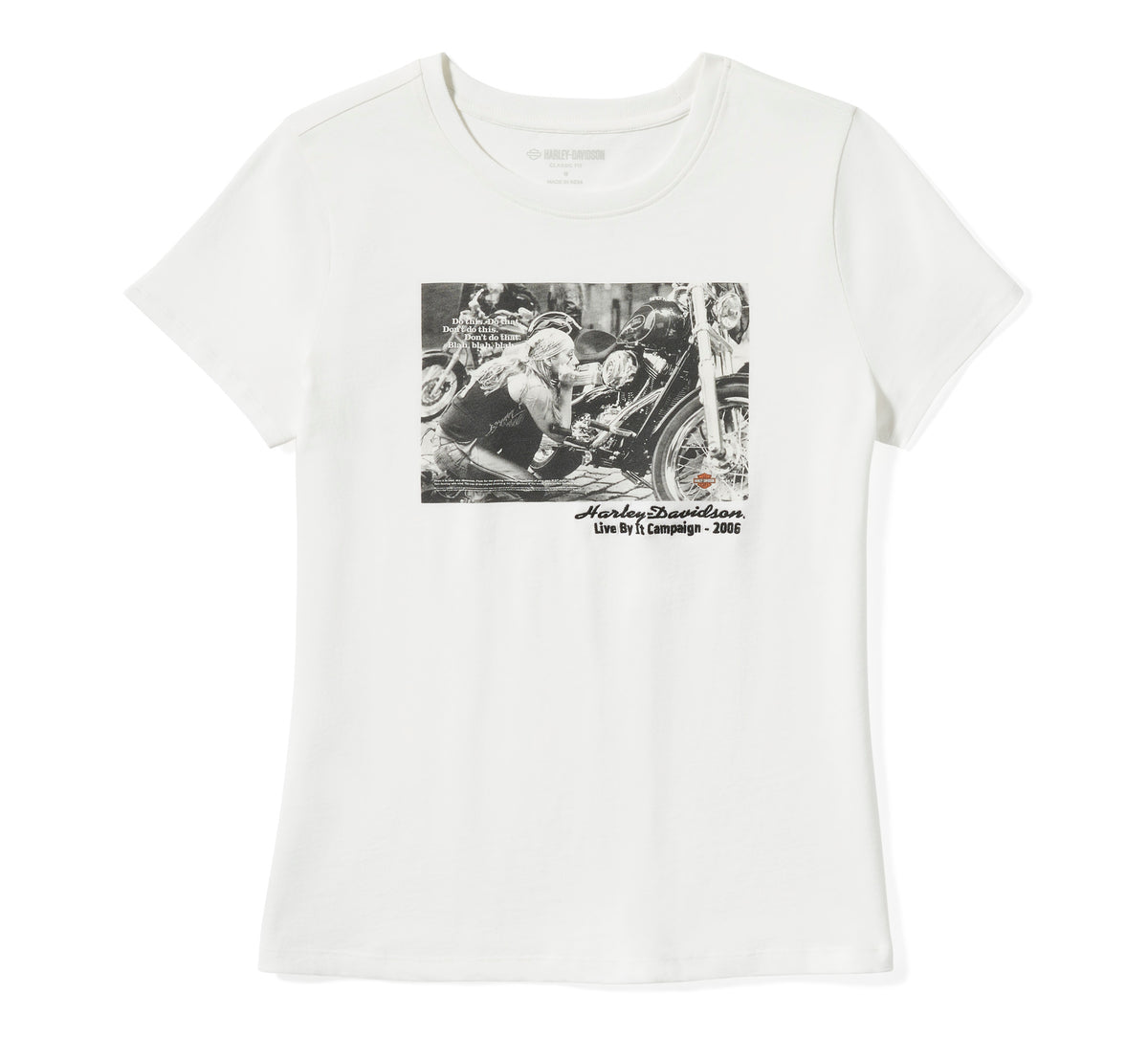 Harley-Davidson Women's Archive Photo Tee - CLOUD DANCER