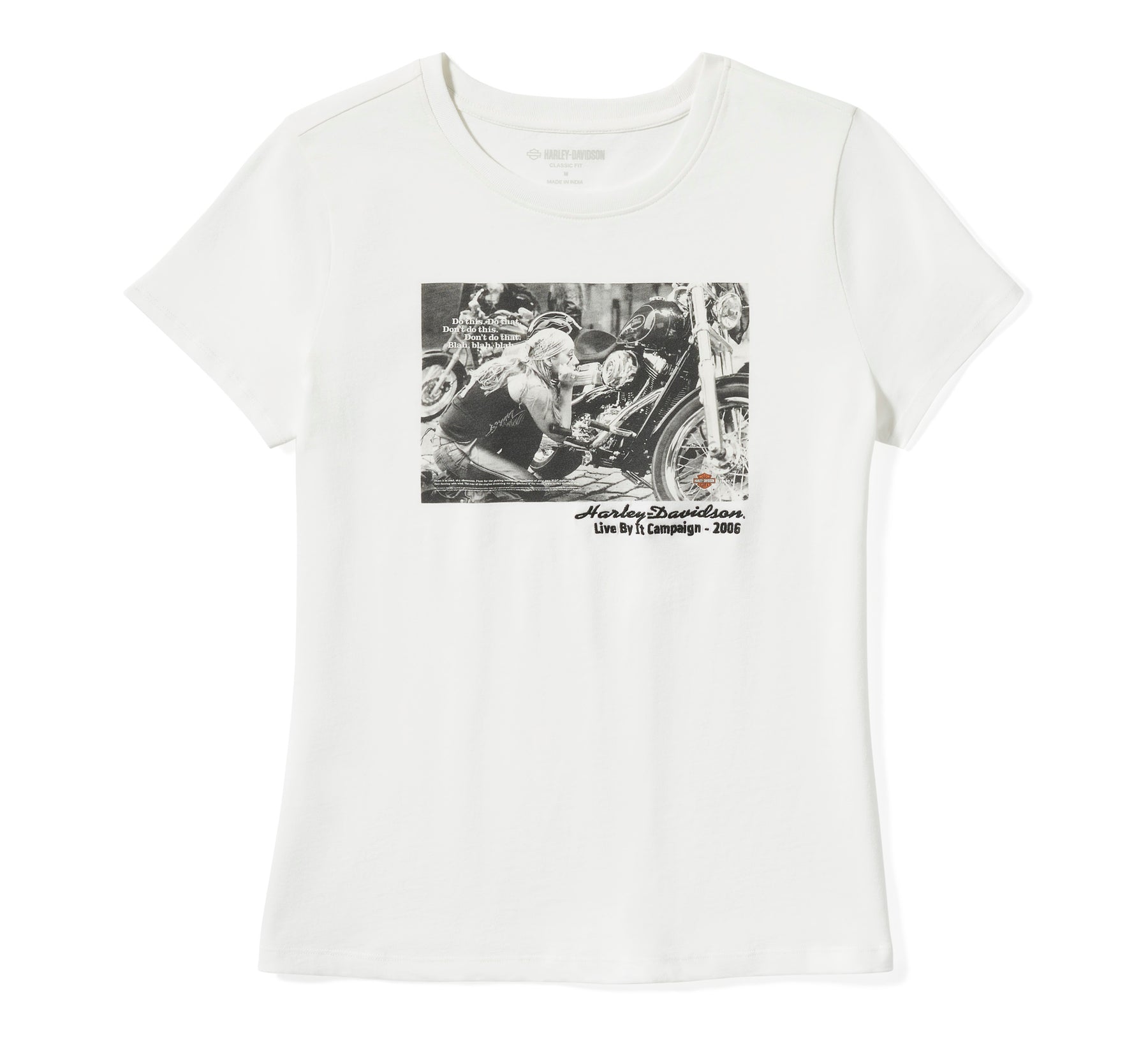 Harley-Davidson Women's Archive Photo Tee - CLOUD DANCER