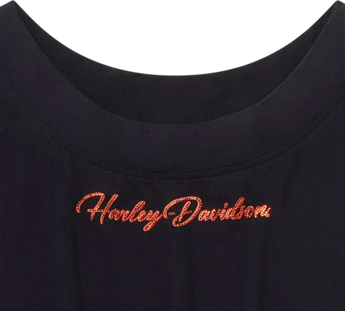 Harley-Davidson Women's Essential Bling Off The Shoulder Top - Harley Black