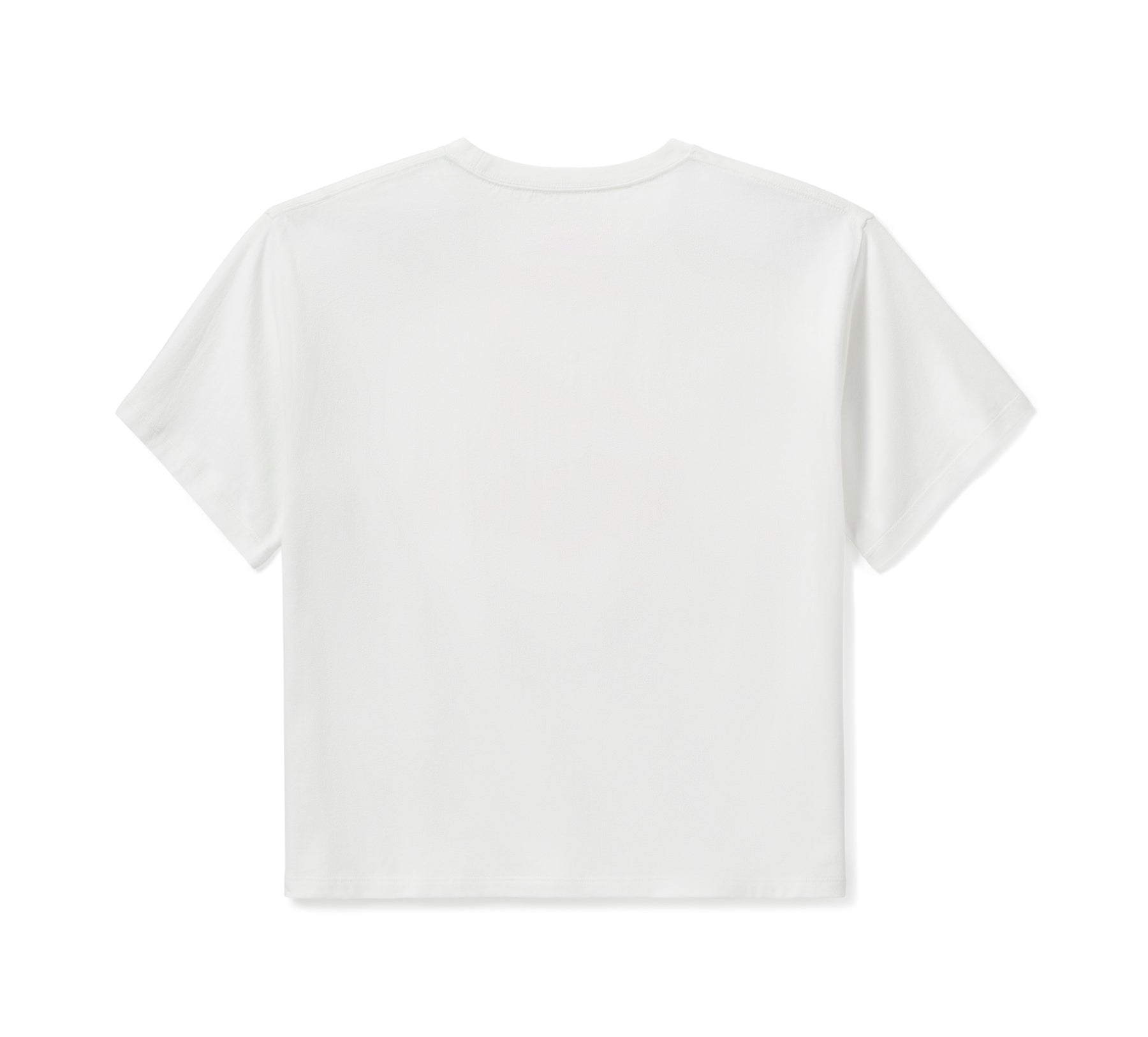 Harley-Davidson Women's Flaming Eagle Boxy Tee - CLOUD DANCER