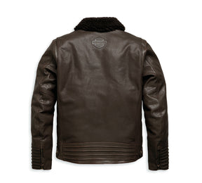 Harley-Davidson® Men's Maverick Leather Biker Jacket - Brown