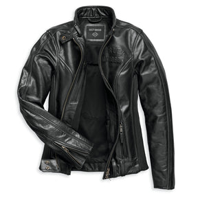 Harley-Davidson Women's Enodia Leather Riding Jacket Black