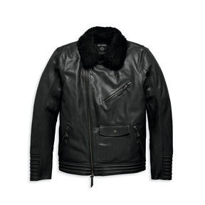 Harley-Davidson® Men's Maverick Leather Biker Jacket - Black