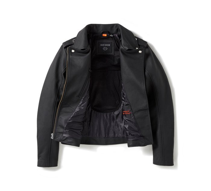 Harley-Davidson Women's H-D Rebel Biker Leather Riding Jacket