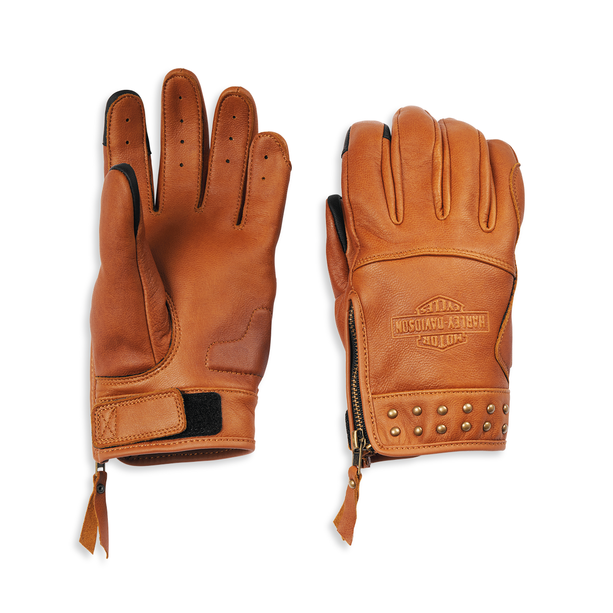 Harley-Davidson Electra Women's Full Finger Studded Leather Gloves