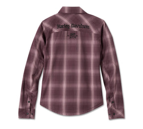 Harley-Davidson Women's H-D Operative 2.0 Riding Shirt Jacket - Plaid - Sassafras & Wistful Mauve