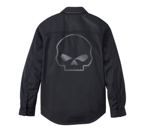 Harley-Davidson Men's Willie G® Skull Graphic Mesh Operative Riding Shirt Jacket