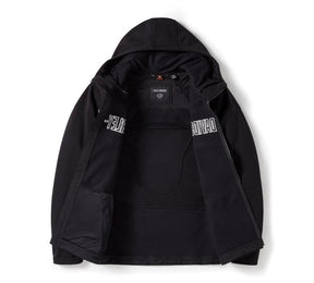 Harley-Davidson Men's H-D Trenton Deflector 2.0 Hooded Riding Fleece - Harley Black
