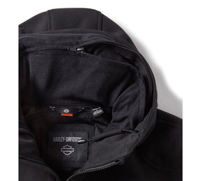 Harley-Davidson Men's H-D Trenton Deflector 2.0 Hooded Riding Fleece - Harley Black