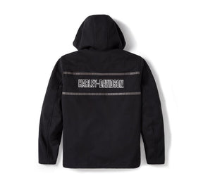 Harley-Davidson Men's H-D Trenton Deflector 2.0 Hooded Riding Fleece - Harley Black