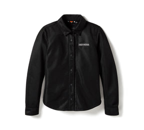 Harley-Davidson Willie G® Skull Graphic Operative Mesh Riding Shirt Jacket