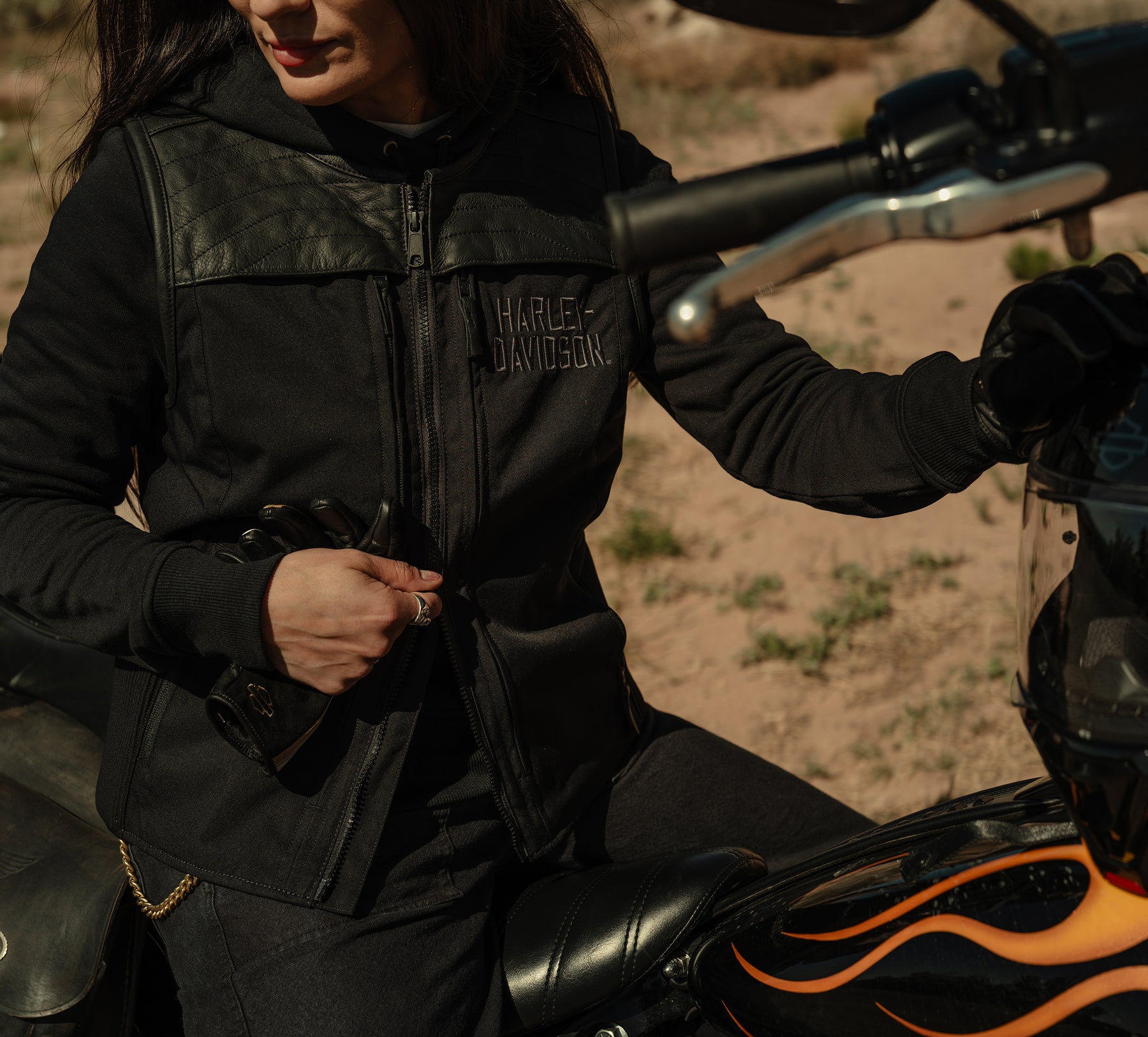 Harley-Davidson Women's H-D® Long Haul Utility Vest - HARLEY BLACK