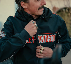 Harley-Davidson Men's Idyll Windproof Soft Shell Jacket - Harley Black