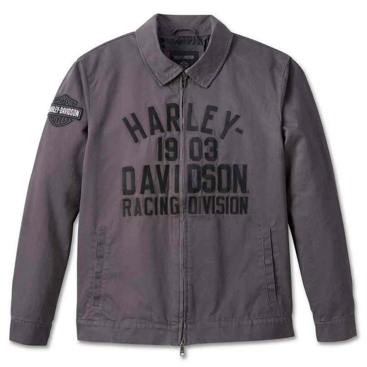 Harley-Davidson フード付きジャケット グレー フード付きヘリテージクラシックシャツジャケット -ハーレー