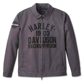 Harley-Davidson Men's Racing Casual Work Jacket - Dark Grey