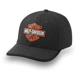 Harley-Davidson Bar & Shield Wool Strapback Cap - Charcoal Grey