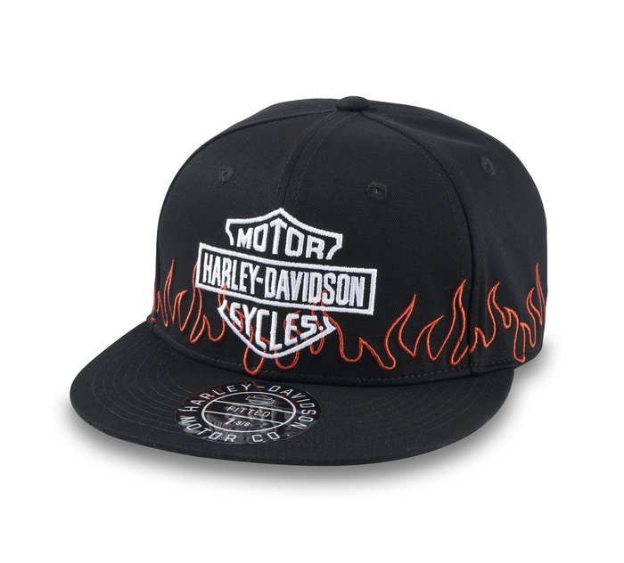 Harley-Davidson Flames Fitted Hat - Black Beauty