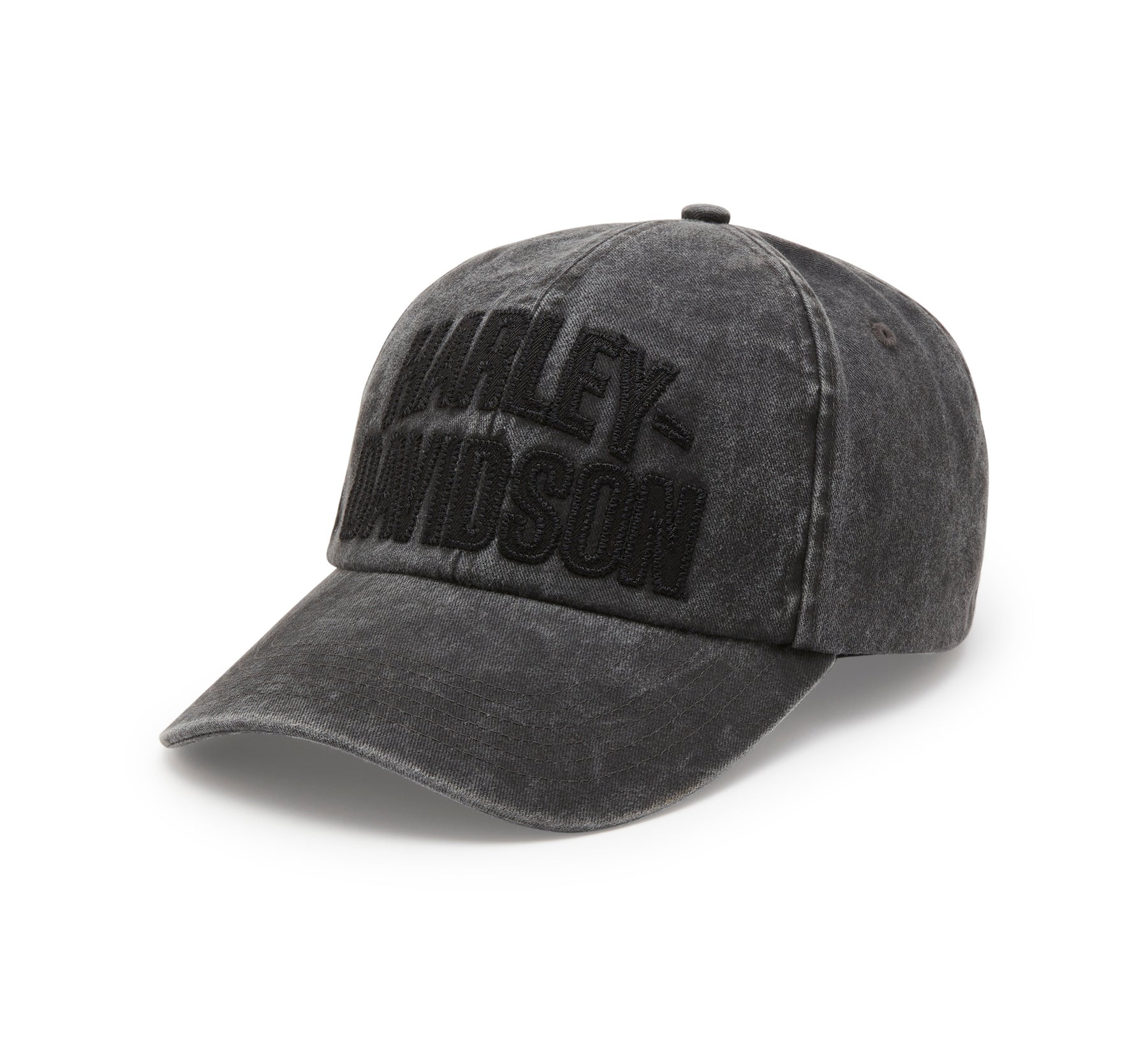Harley-Davidson Arched Font Panhead Fitted Baseball Hat - Harley Black