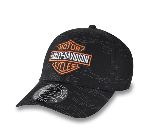 Enflame Bar & Shield Stretch-Fit Baseball Cap – Harley Black