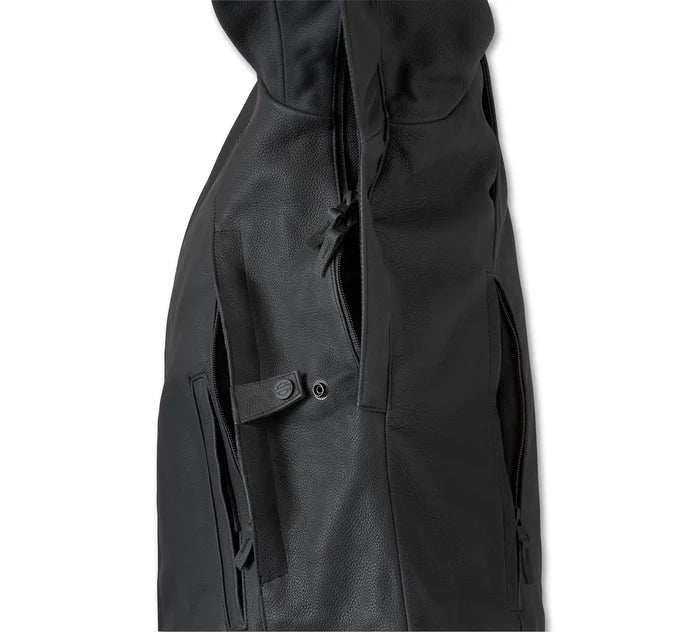 Harley Davidson Men's Paradigm Triple Vent System 2.0 Leather Jacket - Black Beauty