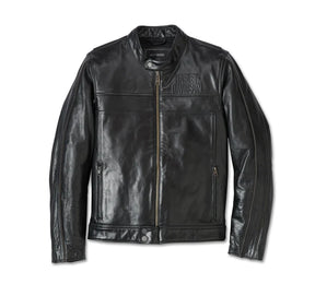 Harley-Davidson #1 Leather Sleeve Men's Denim Jacket - 97467-18VM