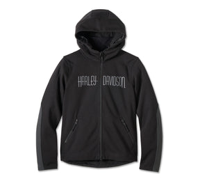 Harley-Davidson Women's Willie G Skull Graphic Deflector 2.0 Hooded Riding Fleece