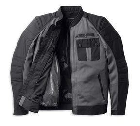 Harley-Davidson Men's Zephyr Mesh Jacket w/ Zip-out Liner - Granite Grey