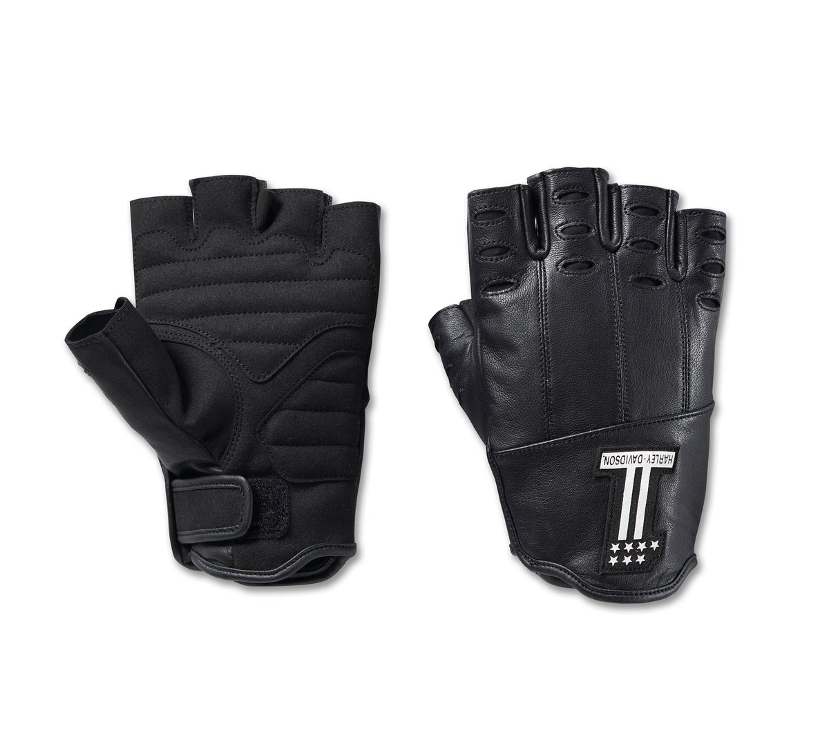 Harley-Davidson Men's Loyalist Fingerless Leather Gloves