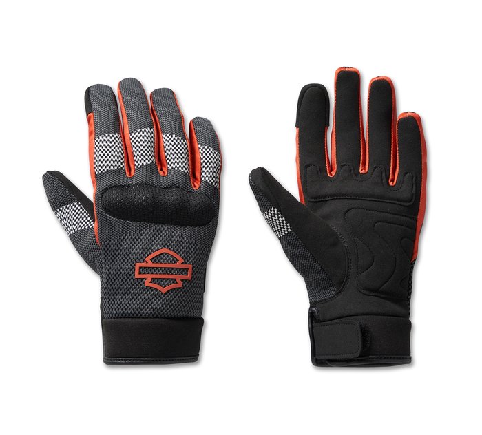 Harley-Davidson Women's Dyna Knit Mesh Gloves - Black & Grey