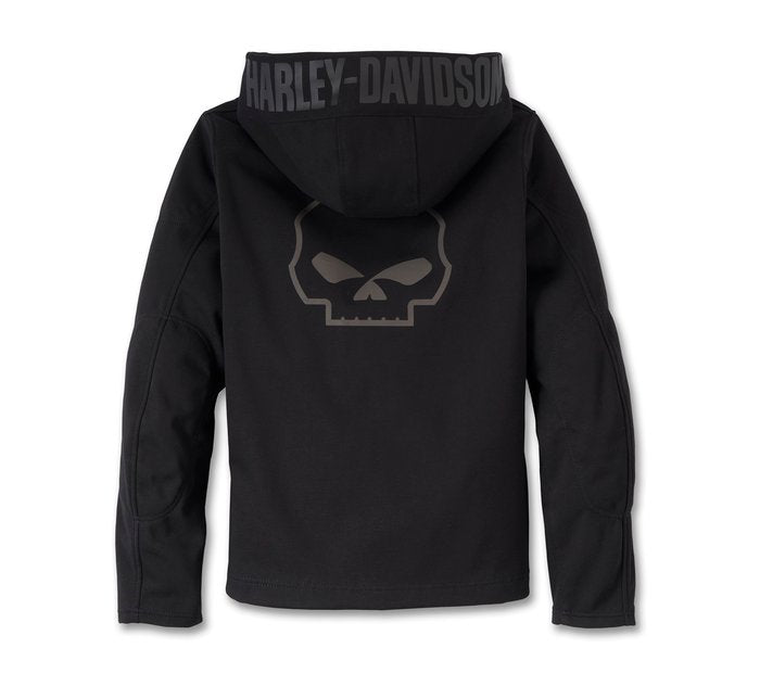 Harley-Davidson Women's Willie G Deflector 2.0 Hooded Riding Fleece - Black Beauty