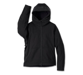 Harley-Davidson Women's Willie G Deflector 2.0 Hooded Riding Fleece - Black Beauty