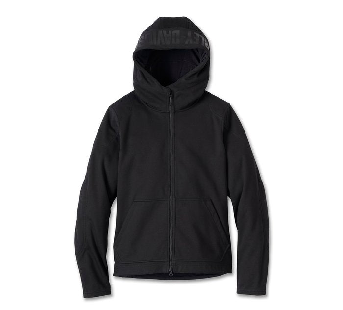 Harley-Davidson Women's Willie G Deflector 2.0 Hooded Riding Fleece - Black Beauty CL