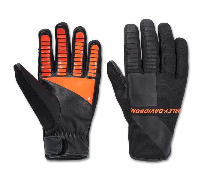 Harley-Davidson Men's H-D Waterproof Dyna Knit Mixed Media Gloves