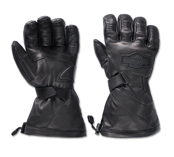 Harley-Davidson Men's Circuit II Waterproof Leather Gauntlet Gloves