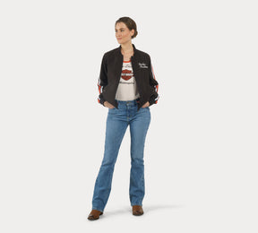Harley-Davidson Women's Iconic Seeve Stripe Bomber Jacket
