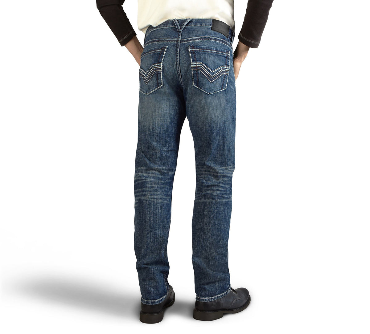 Harley-Davidson Men's Straight Leg Fit Whipstitch Modern Jeans