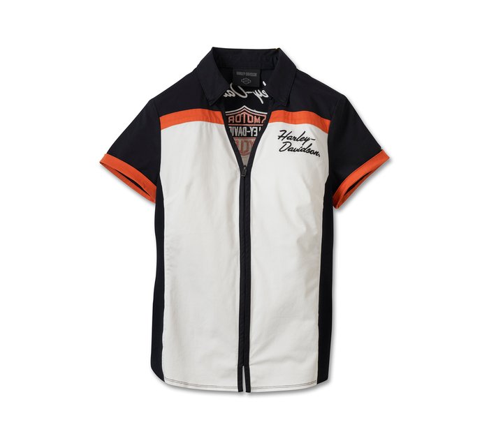 Harley-Davidson Women's Elemental Bar & Shield Zip Front Shirt