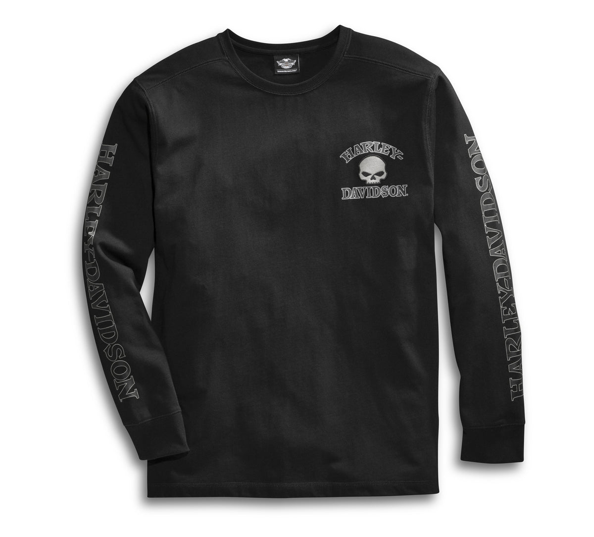 Harley-Davidson Mens Skull Long Sleeve Tee - Black