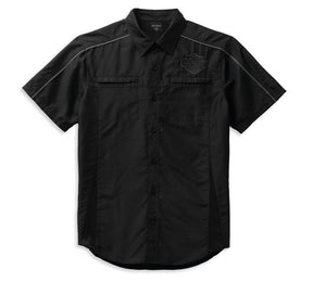 Harley-Davidson Men's Performance Bar & Shield Shirt - Grey Trim