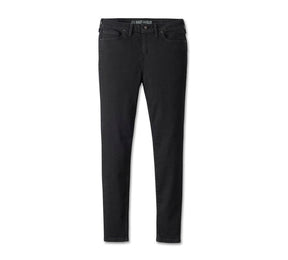 Harley-Davidson Women's High Rise Skinny Jeans - Black Denim