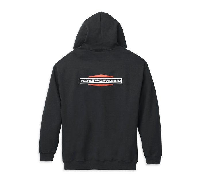 Harley-Davidson Men's Stacked Logo Zip Front Hoodie