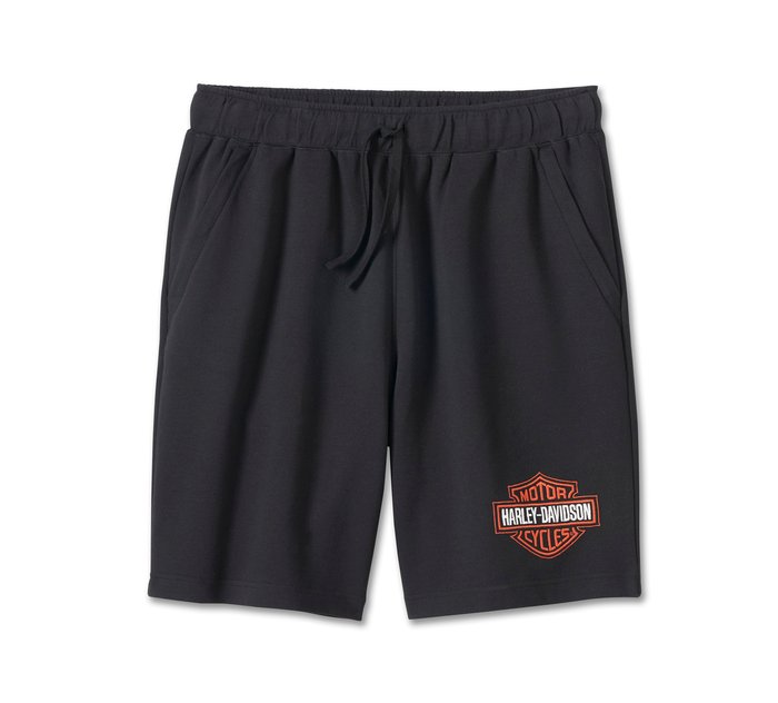 Harley-Davidson Men's Bar & Shield Fleece Shorts - Harley Black