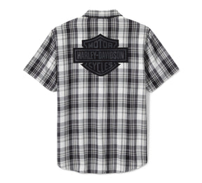 Harley-Davidson Bar & Shield Plaid Shirt - Ghost Grey & Asphalt