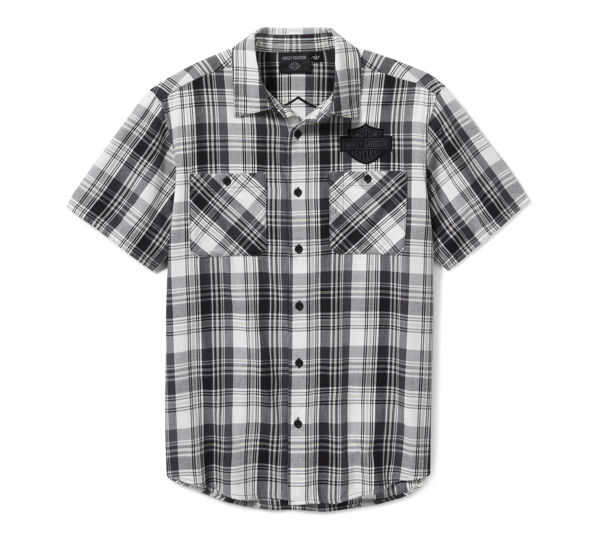 Harley-Davidson Bar & Shield Plaid Shirt - Ghost Grey & Asphalt