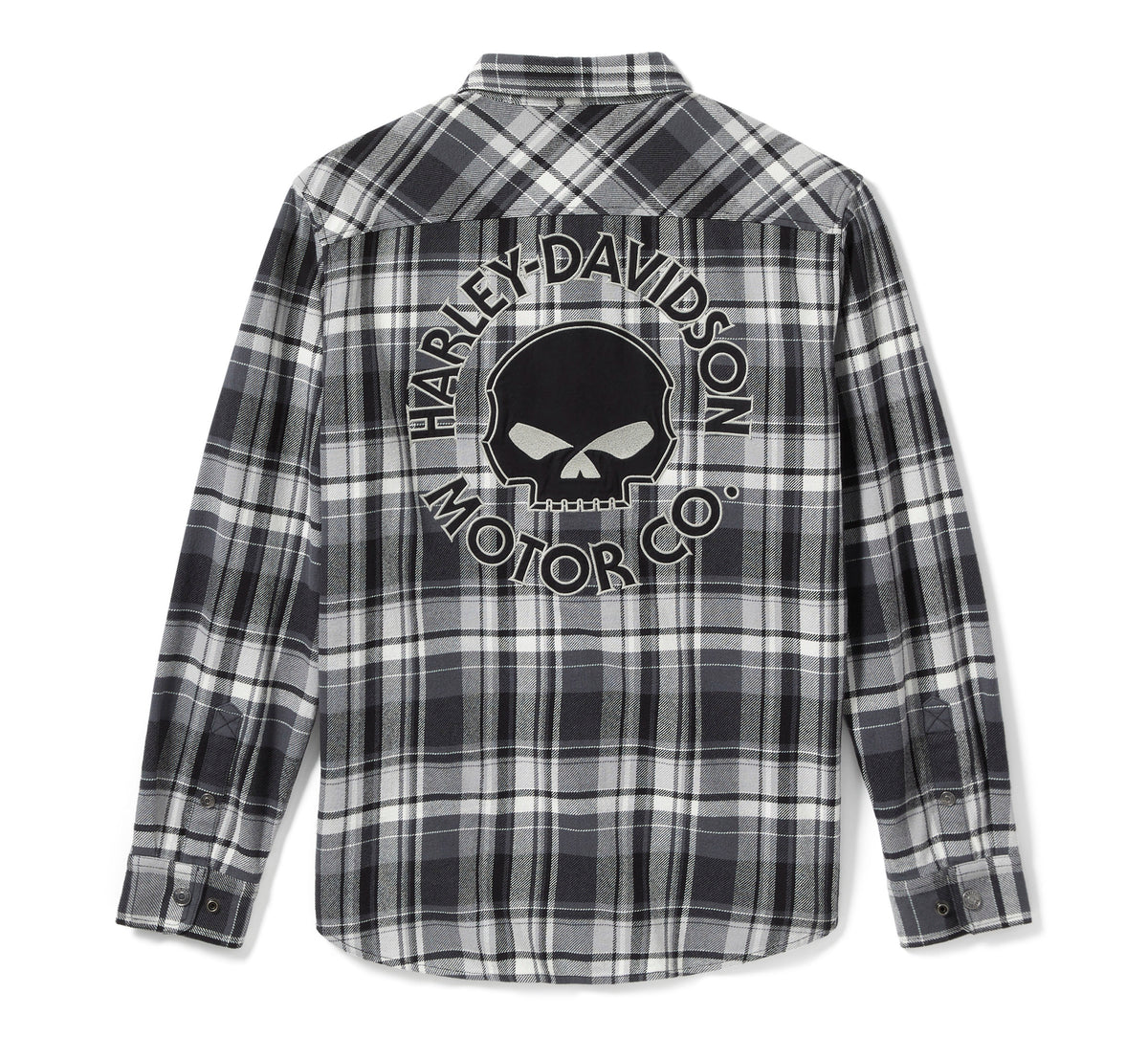 Harley-Davidson Willie G™ Skull Plaid Long Sleeve Shirt