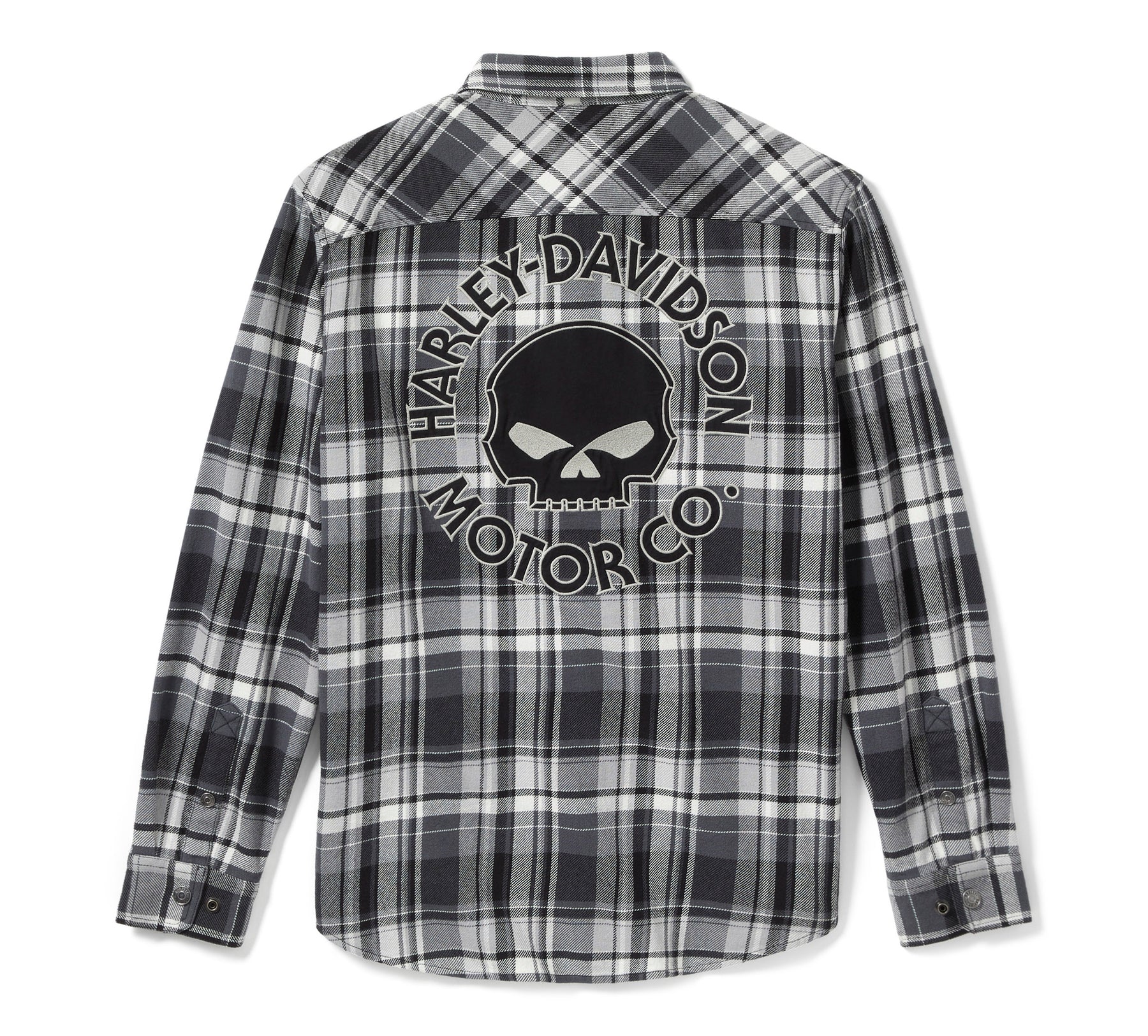 Harley-Davidson Willie G™ Skull Plaid Long Sleeve Shirt